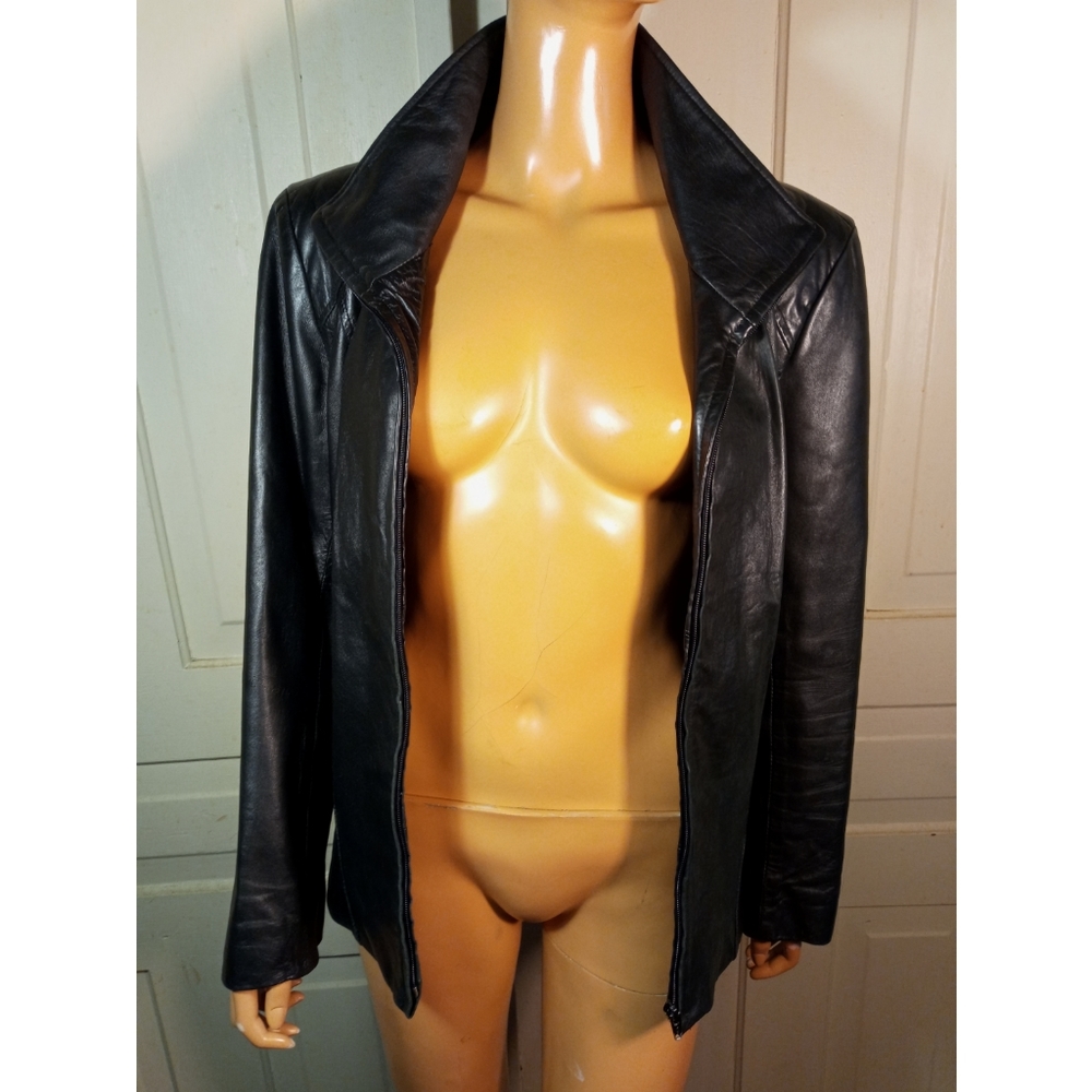 Pellé Collezioni leather jacket coat Pelle Collection M L 8 10